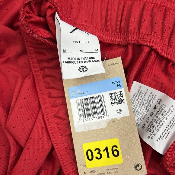 Jordan Basketball Shorts Sz Medium Mens Red Dri Fit Mesh $40 - Picture 10 of 10